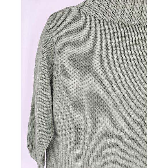 Jones New York Sport Green Cotton Blend Long Sleeve Mock-Neck Sweater Size XL - Picture 2 of 4